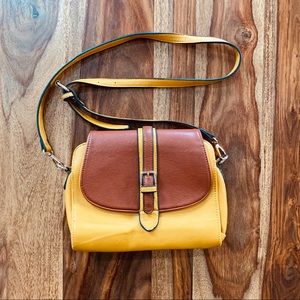 Medium Mustard Bag with Shoulder Stap